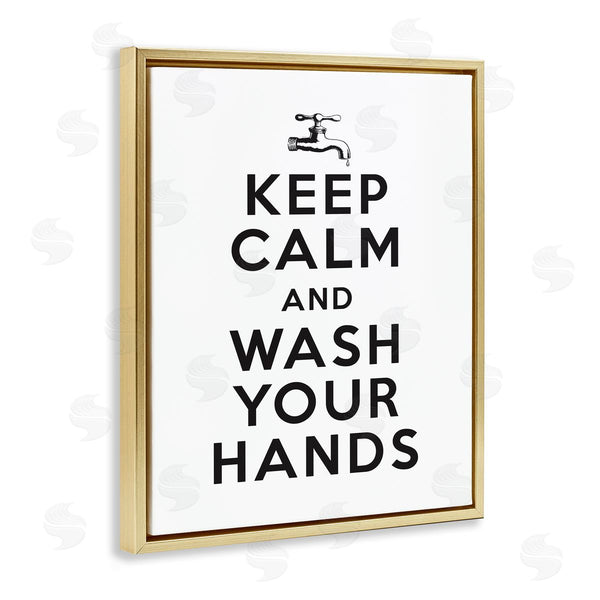 Stupell Industries Lettered And Lined | Keep Calm And Wash Hands