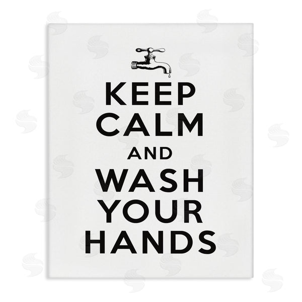 stupell industries Lettered and Lined | Keep Calm and Wash Hands