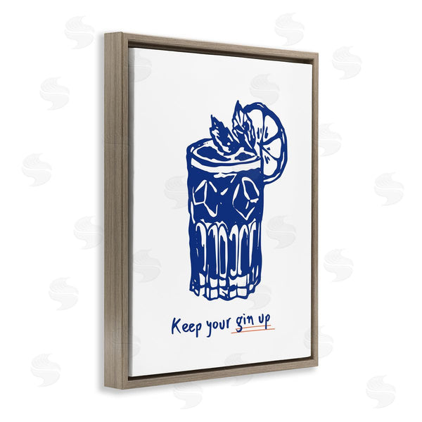Stupell Industries Lettered And Lined | Keep Your Gin Up