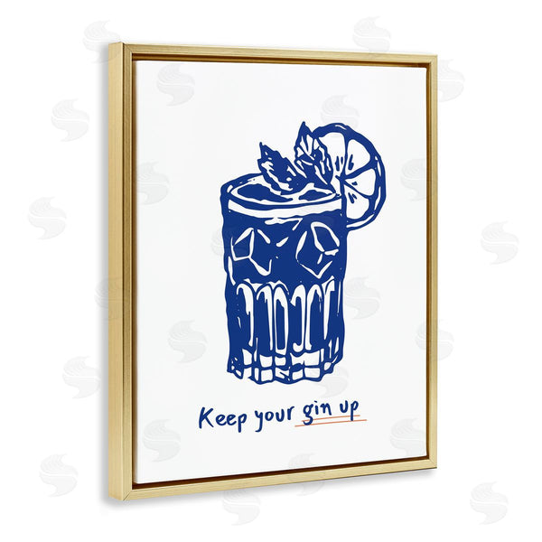 Stupell Industries Lettered And Lined | Keep Your Gin Up