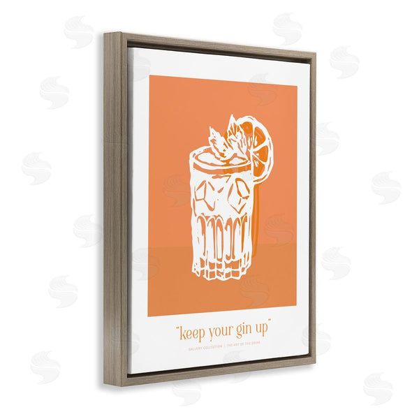 Stupell Industries Lettered And Lined | Keep Your Gin Up
