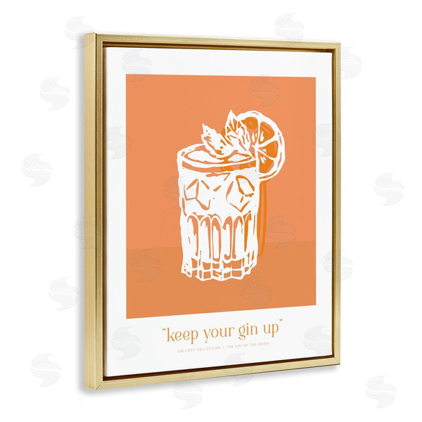 Stupell Industries Lettered And Lined | Keep Your Gin Up