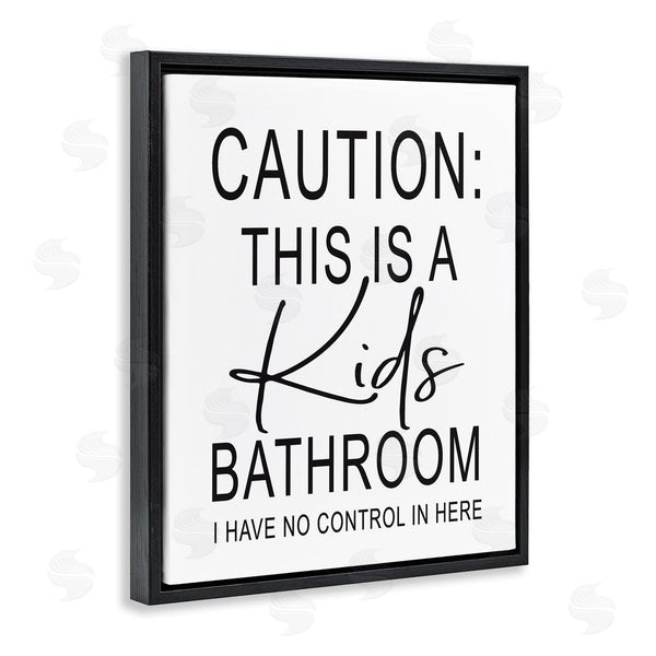 Stupell Industries Lettered And Lined | Kids Bathroom No Control Casual Bathroom Sign Wall Art