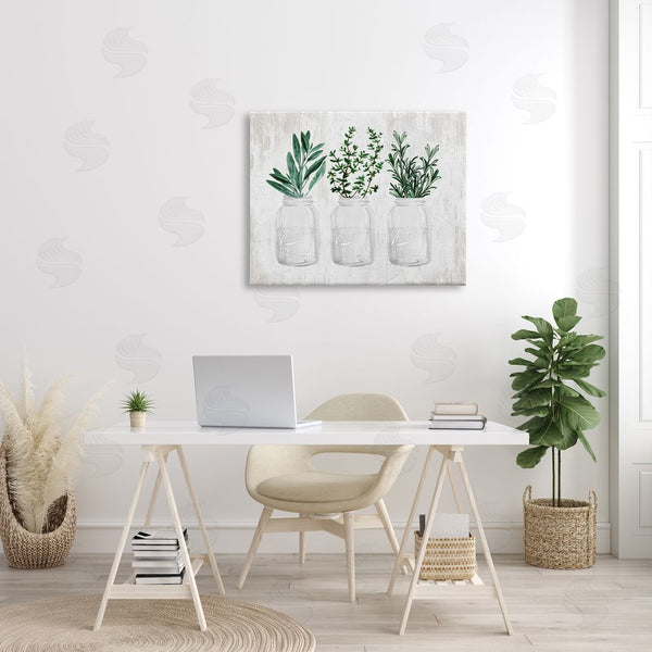 Stupell Industries Lettered And Lined | Kitchen Herbs In Jars Wall Art