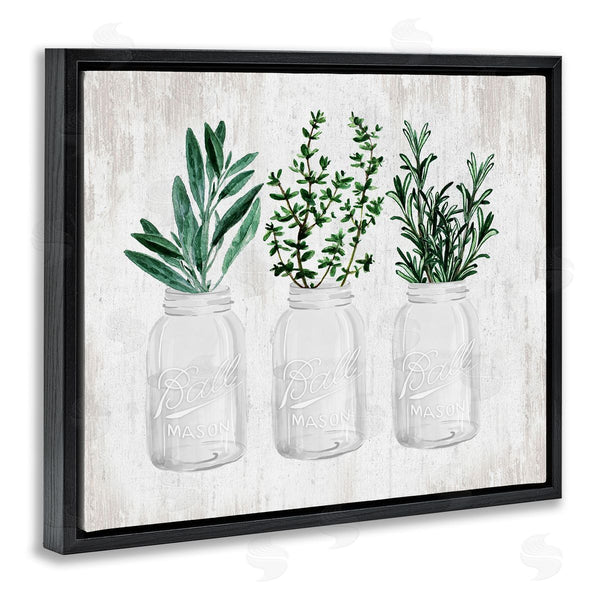 Stupell Industries Lettered And Lined | Kitchen Herbs In Jars Wall Art