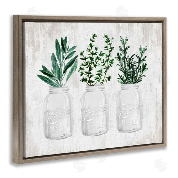 Stupell Industries Lettered And Lined | Kitchen Herbs In Jars Wall Art