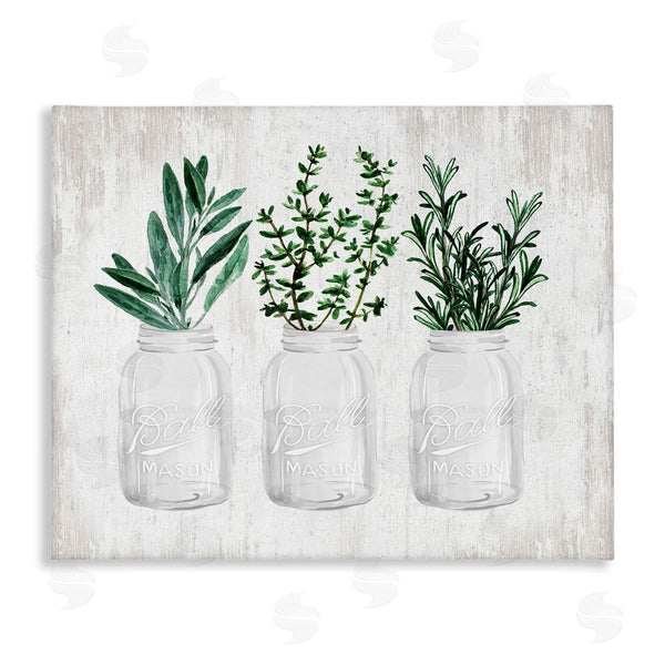 stupell industries Lettered and Lined | Kitchen Herbs in Jars Wall Art
