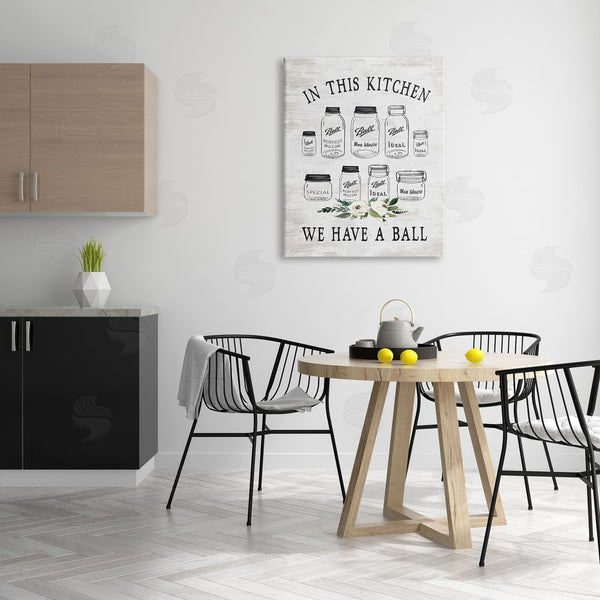 Stupell Industries Lettered And Lined | Kitchen Jar Phrase Wall Art