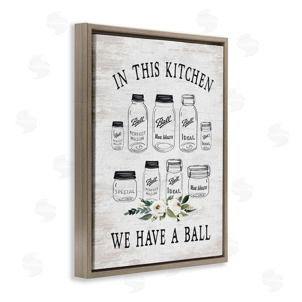 Stupell Industries Lettered And Lined | Kitchen Jar Phrase Wall Art