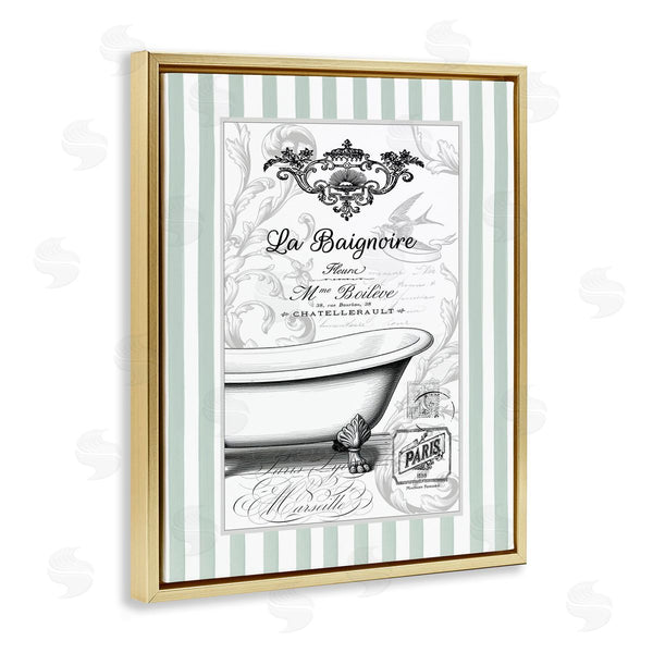 Stupell Industries Lettered And Lined | La Baignoire On Stripes