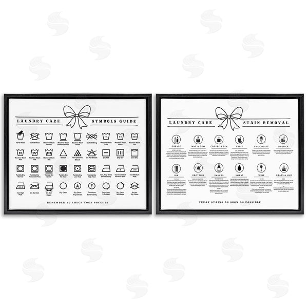 Stupell Industries Lettered And Lined | Laundry Care & Stain Removal Charts