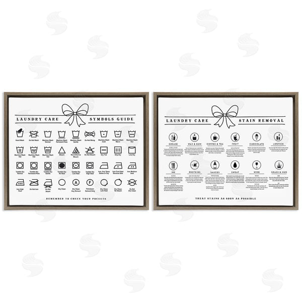 Stupell Industries Lettered And Lined | Laundry Care & Stain Removal Charts