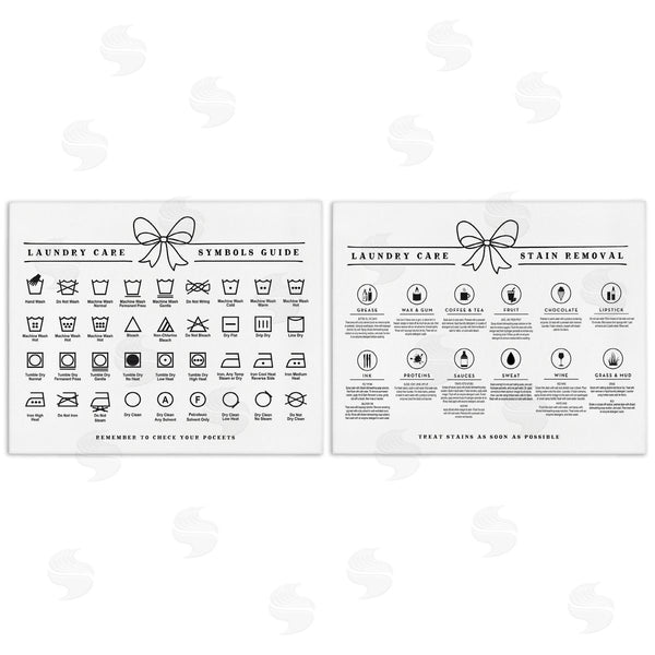 stupell industries Lettered and Lined | Laundry Care & Stain Removal Charts
