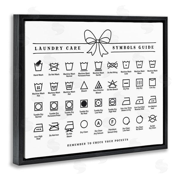 Stupell Industries Lettered And Lined | Laundry Care Symbols Guide