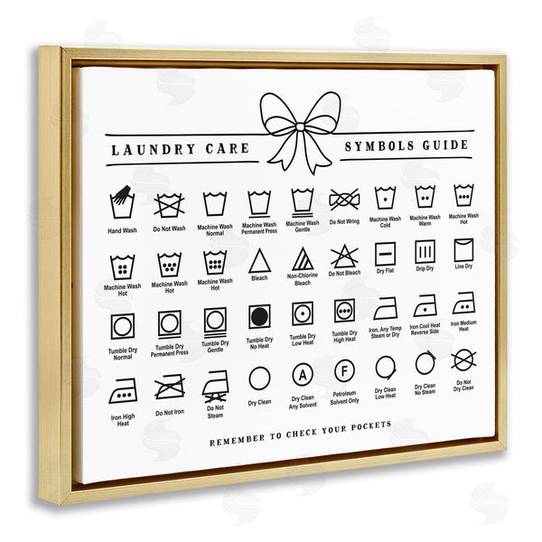 Stupell Industries Lettered And Lined | Laundry Care Symbols Guide