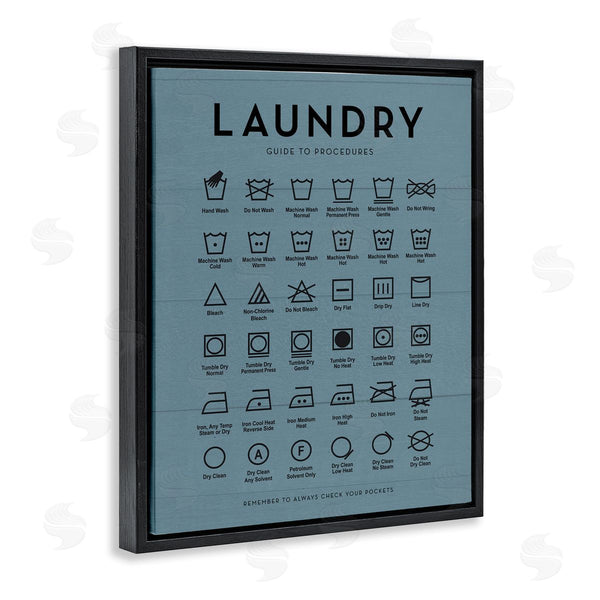 Stupell Industries Lettered And Lined | Laundry Cycles Symbol Chart