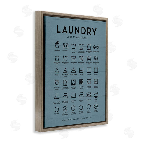Stupell Industries Lettered And Lined | Laundry Cycles Symbol Chart