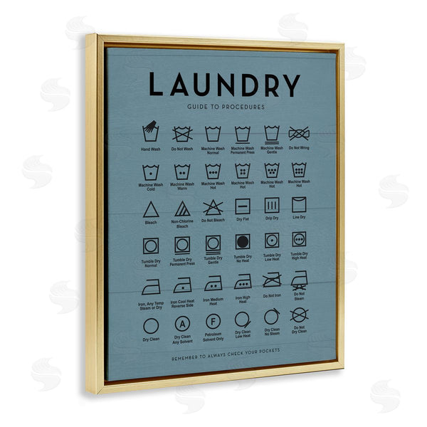 Stupell Industries Lettered And Lined | Laundry Cycles Symbol Chart