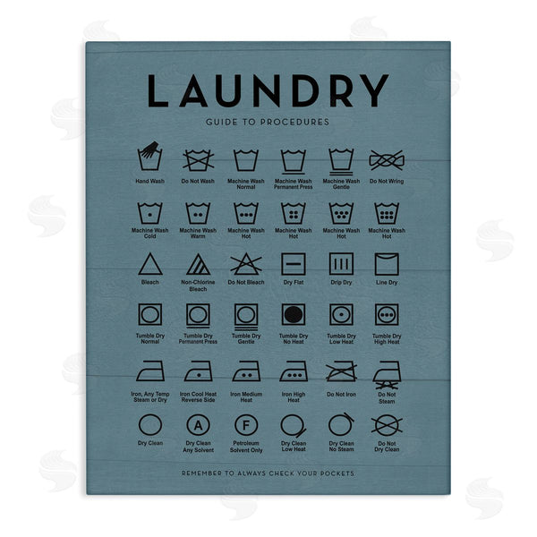 stupell industries Lettered and Lined | Laundry Cycles Symbol Chart