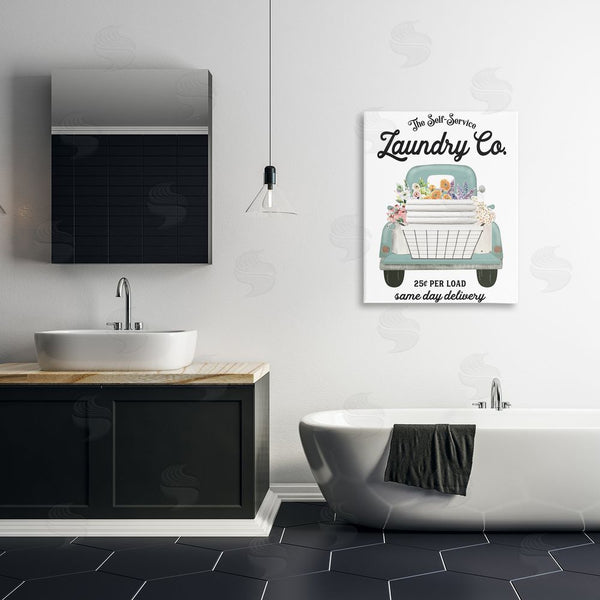 Stupell Industries Lettered And Lined | Laundry Delivery Truck Wall Art