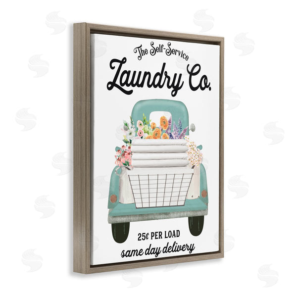 Stupell Industries Lettered And Lined | Laundry Delivery Truck Wall Art