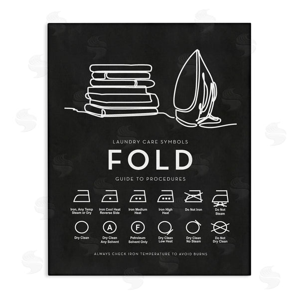 stupell industries Lettered and Lined | Laundry Diagram Symbols Chart Ironing Folding Guide Wall Art