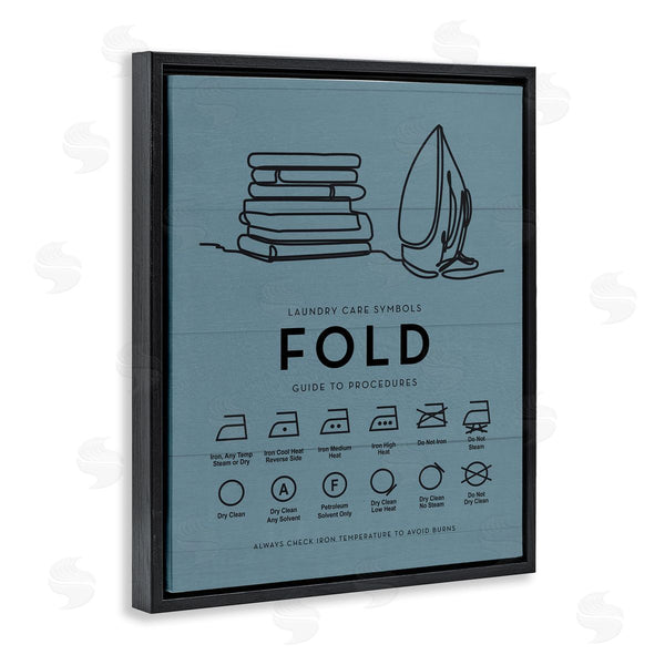 Stupell Industries Lettered And Lined | Laundry Fold & Iron Chart