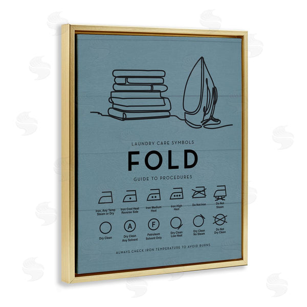 Stupell Industries Lettered And Lined | Laundry Fold & Iron Chart