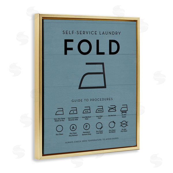 Stupell Industries Lettered And Lined | Laundry Ironing Helpful Chart
