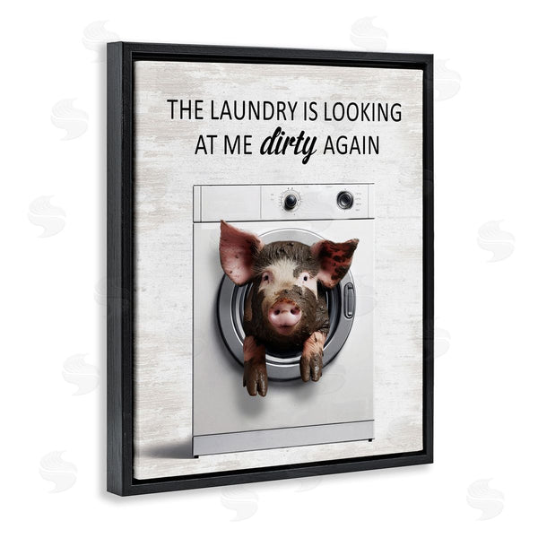 Stupell Industries Lettered And Lined | Laundry Looking At Me Dirty