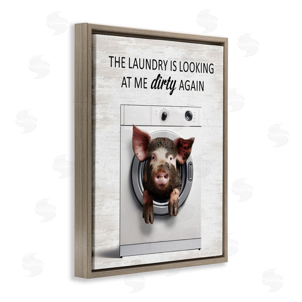 Stupell Industries Lettered And Lined | Laundry Looking At Me Dirty