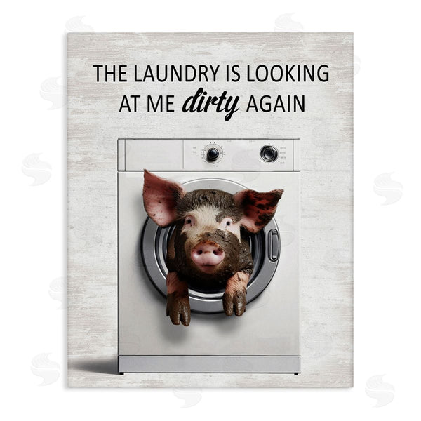 stupell industries Lettered and Lined | Laundry Looking At Me Dirty