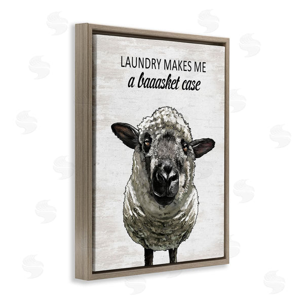 Stupell Industries Lettered And Lined | Laundry Makes Me Basket Case