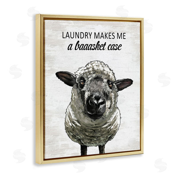 Stupell Industries Lettered And Lined | Laundry Makes Me Basket Case