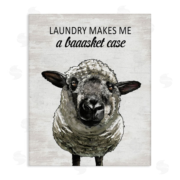 stupell industries Lettered and Lined | Laundry Makes Me Basket Case