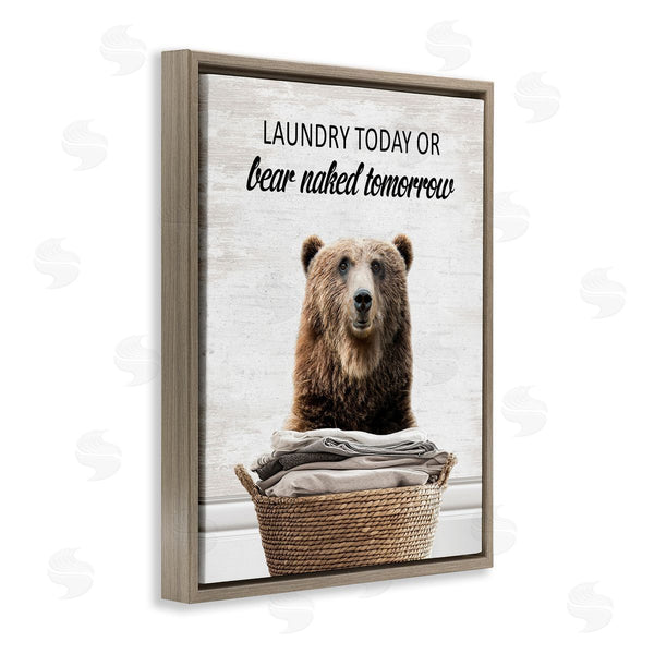 Stupell Industries Lettered And Lined | Laundry Or Bear Naked