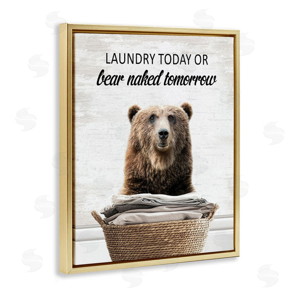 Stupell Industries Lettered And Lined | Laundry Or Bear Naked