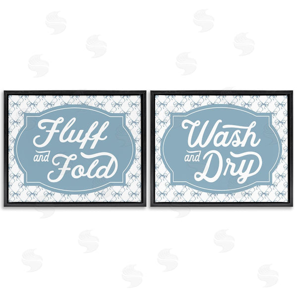 Stupell Industries Lettered And Lined | Laundry Phrases With Vintage Bows