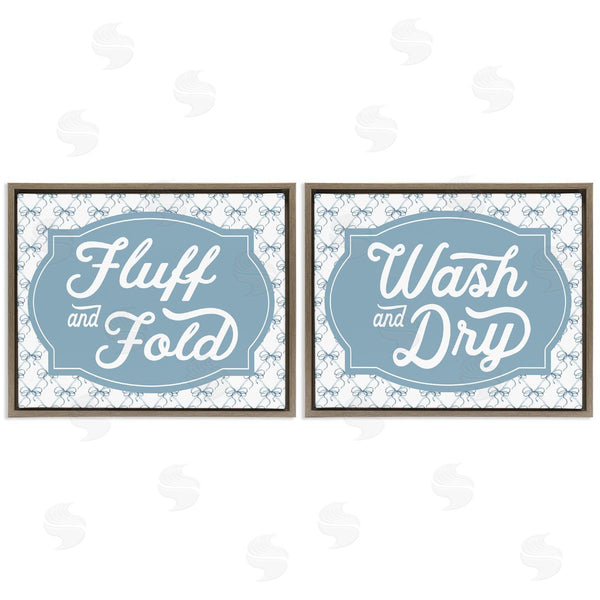 Stupell Industries Lettered And Lined | Laundry Phrases With Vintage Bows