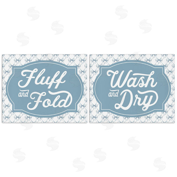 stupell industries Lettered and Lined | Laundry Phrases with Vintage Bows