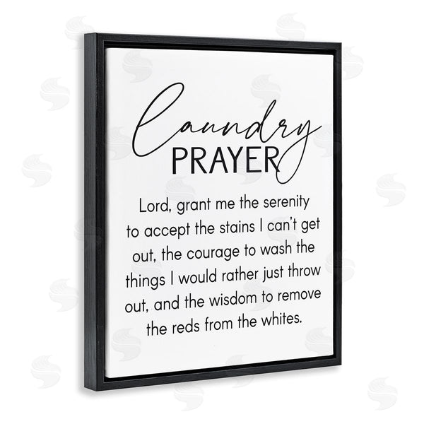 Stupell Industries Lettered And Lined | Laundry Prayer Faith Based Sentiment Home Cleaning Parody Wall Art
