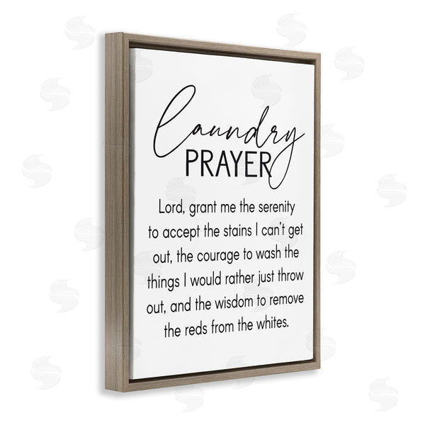Stupell Industries Lettered And Lined | Laundry Prayer Faith Based Sentiment Home Cleaning Parody Wall Art