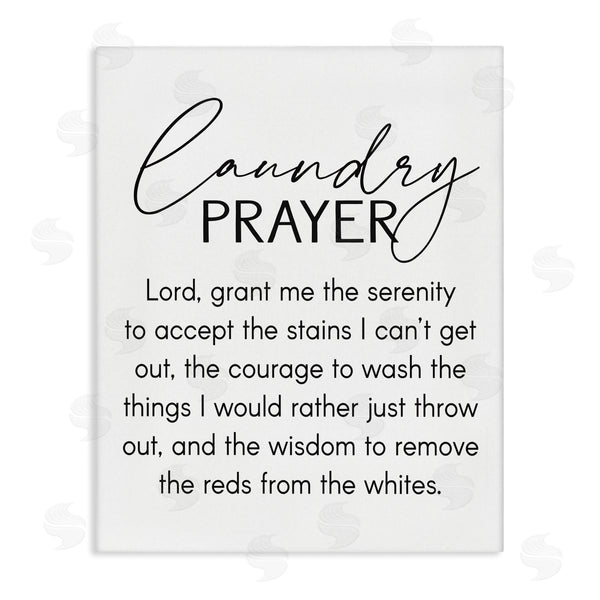 stupell industries Lettered and Lined | Laundry Prayer Faith Based Sentiment Home Cleaning Parody Wall Art