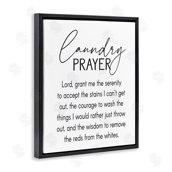 Stupell Industries Lettered And Lined | Laundry Prayer Phrase Bathroom Housework Humor Wall Art