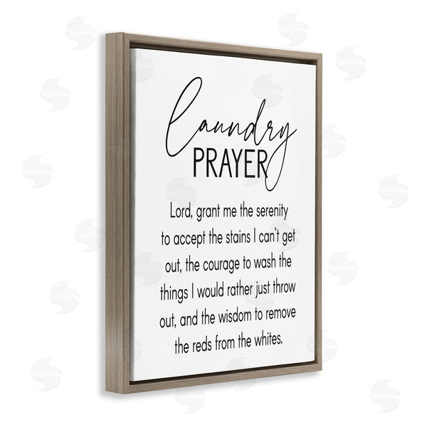 Stupell Industries Lettered And Lined | Laundry Prayer Phrase Bathroom Housework Humor Wall Art