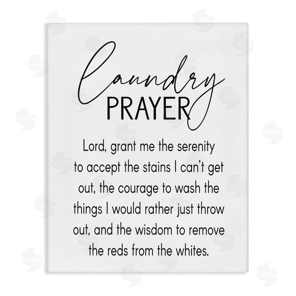stupell industries Lettered and Lined | Laundry Prayer Phrase Bathroom Housework Humor Wall Art
