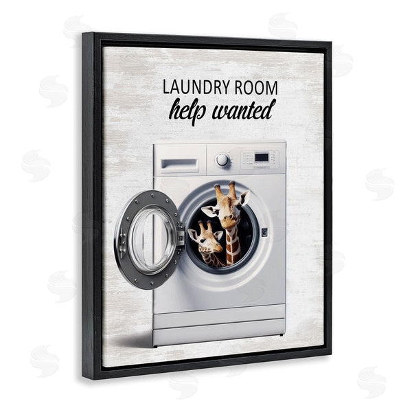 Stupell Industries Lettered And Lined | Laundry Room Help Wanted Wall Art