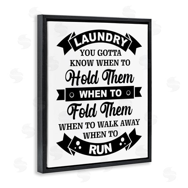 Stupell Industries Lettered And Lined | Laundry Room Vintage Style Text Phrase Banners Wall Art