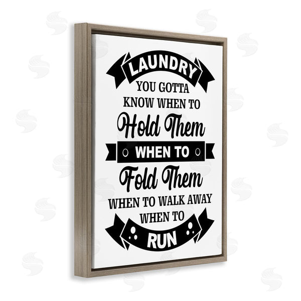 Stupell Industries Lettered And Lined | Laundry Room Vintage Style Text Phrase Banners Wall Art