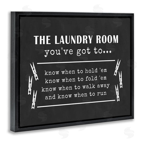 Stupell Industries Lettered And Lined | Laundry Room You've Got To Know When Phrases Wall Art